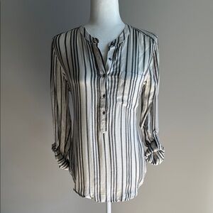 Striped Black and White Women's Top